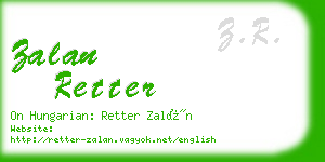 zalan retter business card